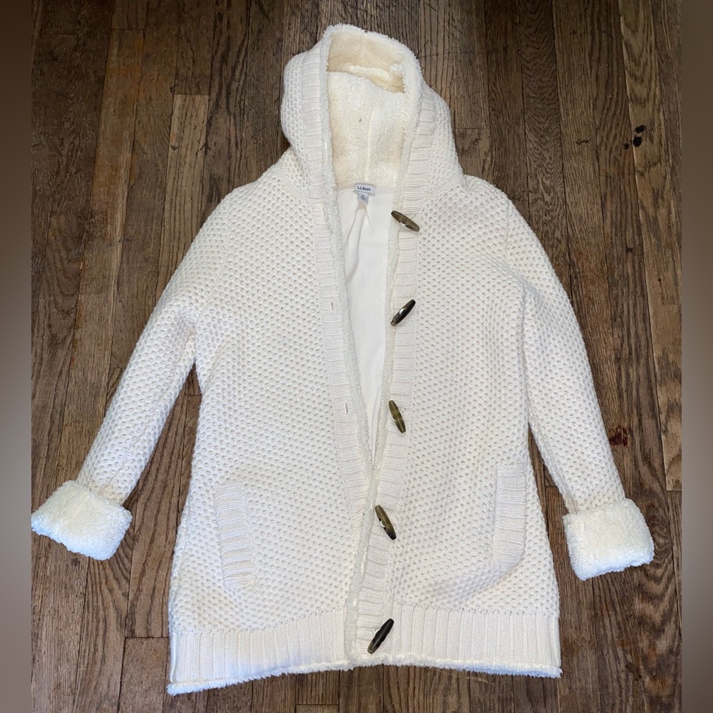 LL Bean: Women’s Knit jacket / heavy duty / size M /sherpa lined